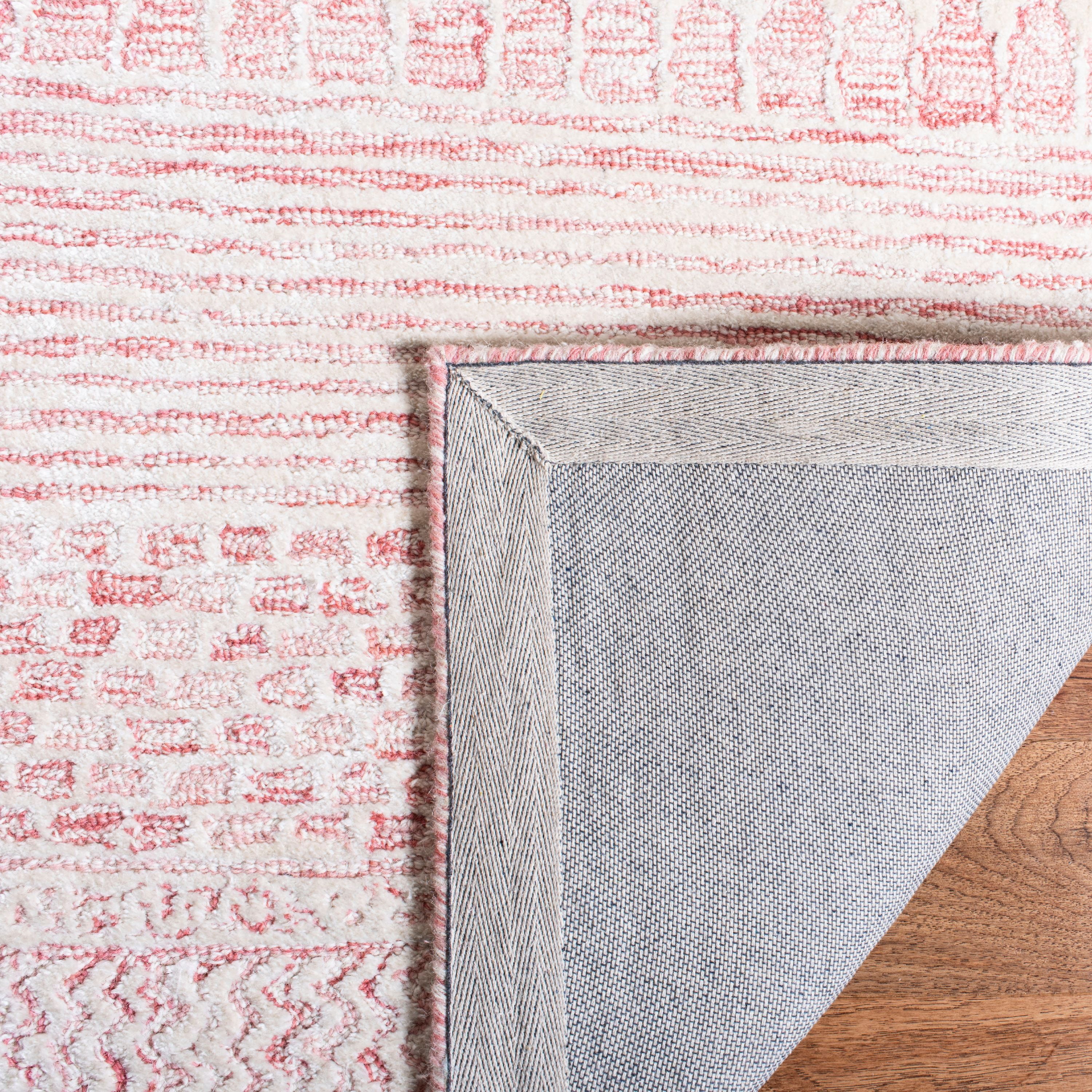 SAFAVIEH Glamour Andreas Geometric Area Rug, Light Pink/Ivory, 6' x 9'