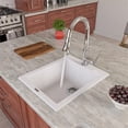 thumbnail image 1 of Pemberly Row White 17" Drop-In Rectangular Granite Composite Kitchen Prep Sink, 1 of 9