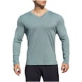 thumbnail image 2 of asjyhkr sous-Vêtements pour Hommes Manches Longues Col Rond Collants Respirants Athlétiques Gym Course Chandail, 2 of 4