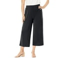 thumbnail image 6 of Jessica London Women's Plus Size Stretch Knit Wide Leg Crop Pant, 6 of 6