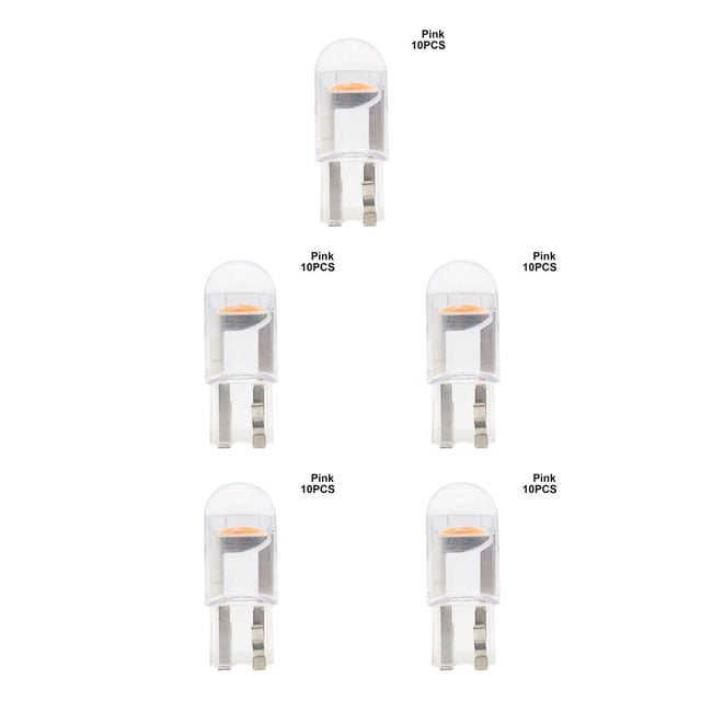 Riwesomey Car Bulbs LED Cold Light Bulbs Reading Night Light Car Width Lamp, 10pcs, Pink Type2 NO2 Riwesomey CBP168422