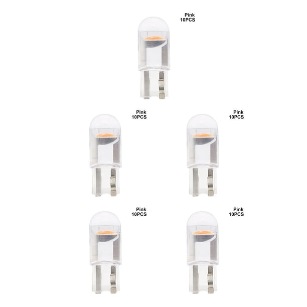 Kenally Car Bulbs LED Cold Light Bulbs Reading Night Light Car Width Lamp, 10pcs, Pink Type2 NO2 Kenally CBP168422