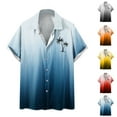 thumbnail image 1 of CEHVOM Spring Savings!Beach Shirts for Men Button Down,Beach Shirts for Men Big and Tall Palm Tree Print Turndown Collar Short Sleeve Blouse Tops,Summer Shirts for Men, 1 of 5