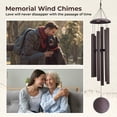 thumbnail image 6 of BSHAPPLUS® 45" Wind Chimes for Outside, Heavy Duty Wind Chimes,Memorial Wind Chimes with 6 Large Deep Tone Aluminum Tubes for loss of loved one,Home Garden Hanging Decor,Brown, 6 of 10