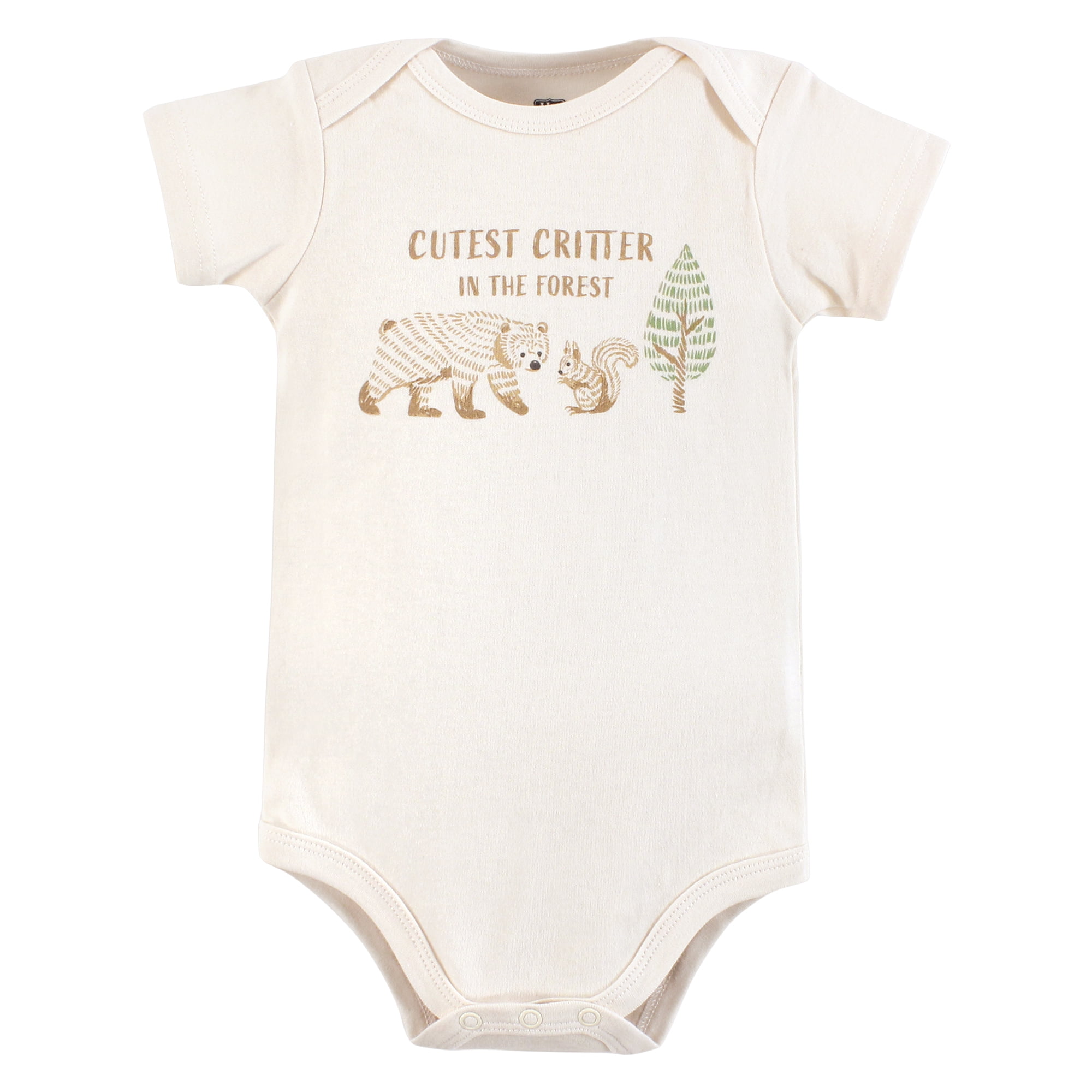 Hudson Baby Infant Boy Cotton Bodysuits, Cutest Critter, Preemie
