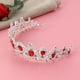 thumbnail image 5 of Tiara de cristal real, corona nupcial, accesorios para el cabello de novia (base plateada, azul), 5 of 7