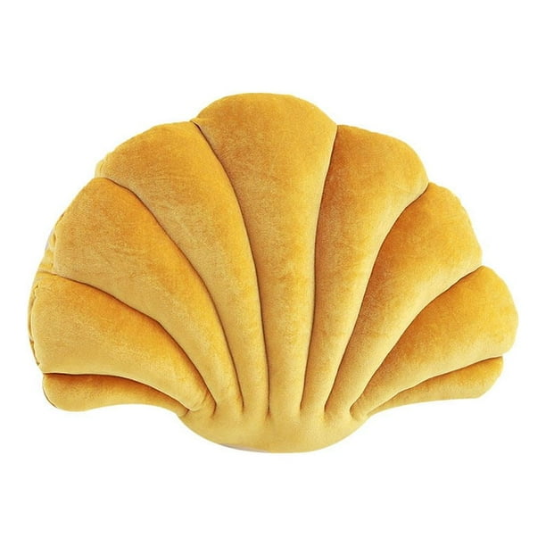 GOOHOCHY 1 cojín con forma de concha de dibujos animados para el hogar, cojín decorativo con forma de animal marino, adorno creativo para acuario, adorable cojín de peluche para uso en casa, oficina