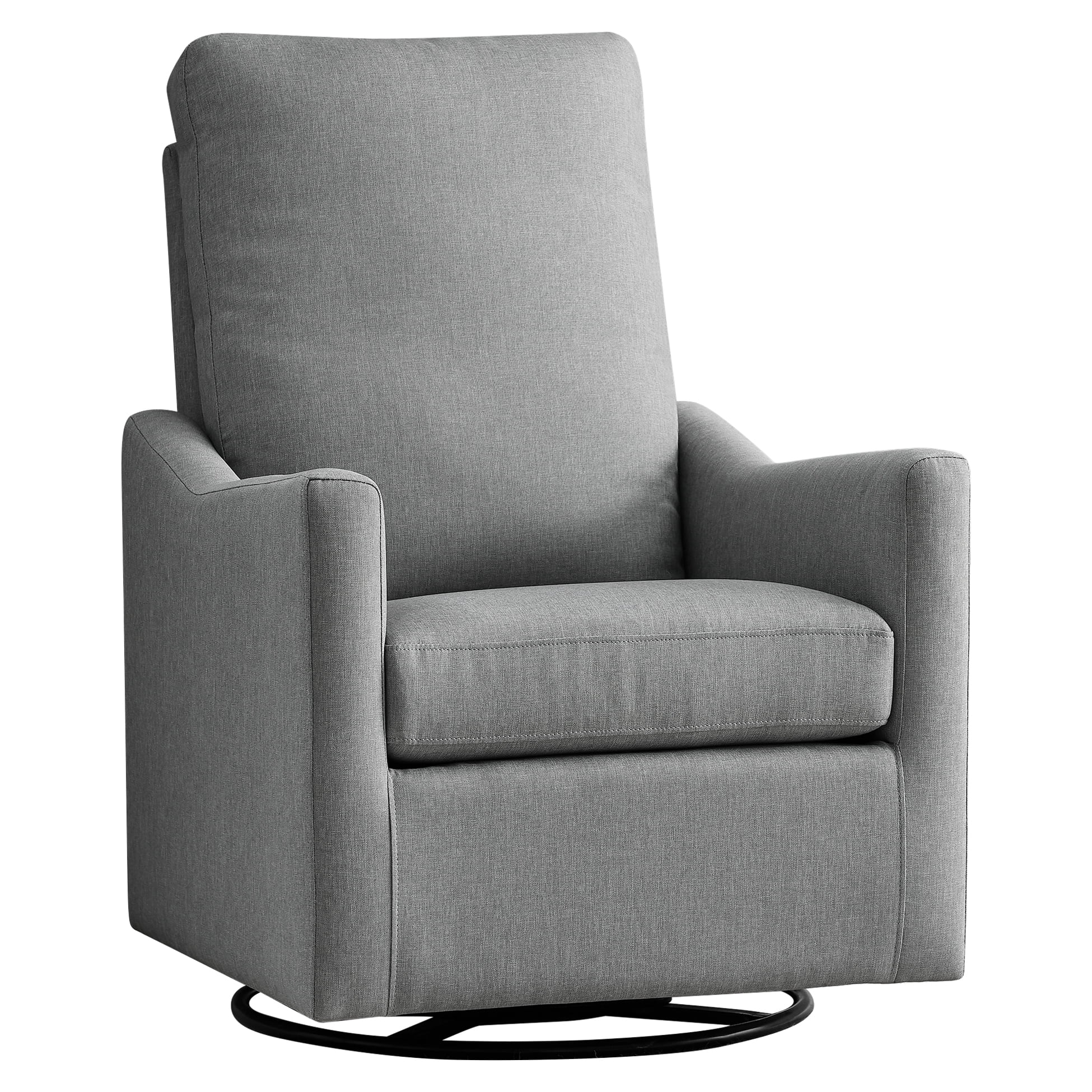 Delta Children Adley Nursery Glider Swivel Chair - Greenguard Gold Certified, French Grey