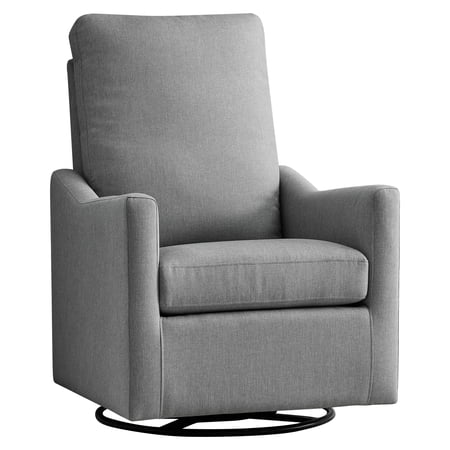 Delta Children Adley Nursery Glider Swivel Chair - Greenguard Gold Certified French Grey
