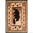 thumbnail image 2 of Brown Mama Bear with Cub with Paw Prints Area Rug (3' 9" x 5' 1"), 2 of 7