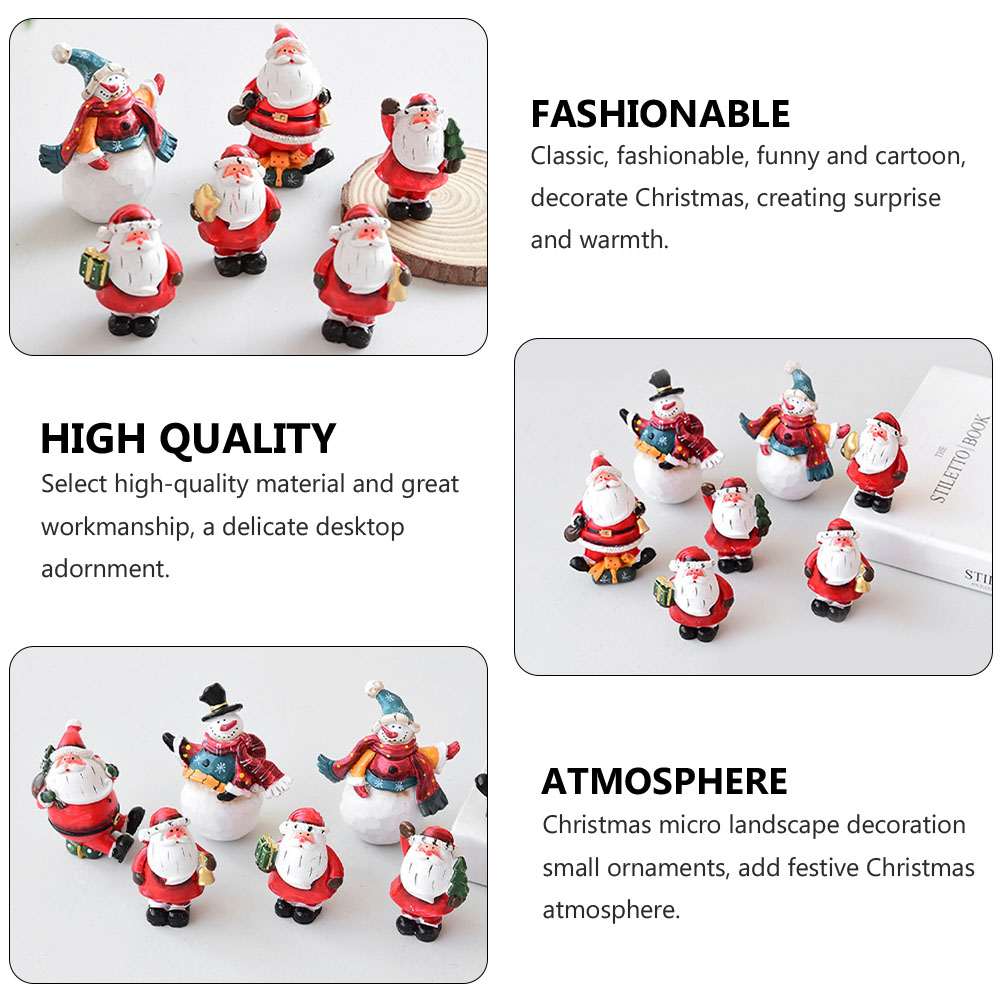 1Pc Adorable Christmas Resin Doll Adornment Snowman Doll Desktop ...