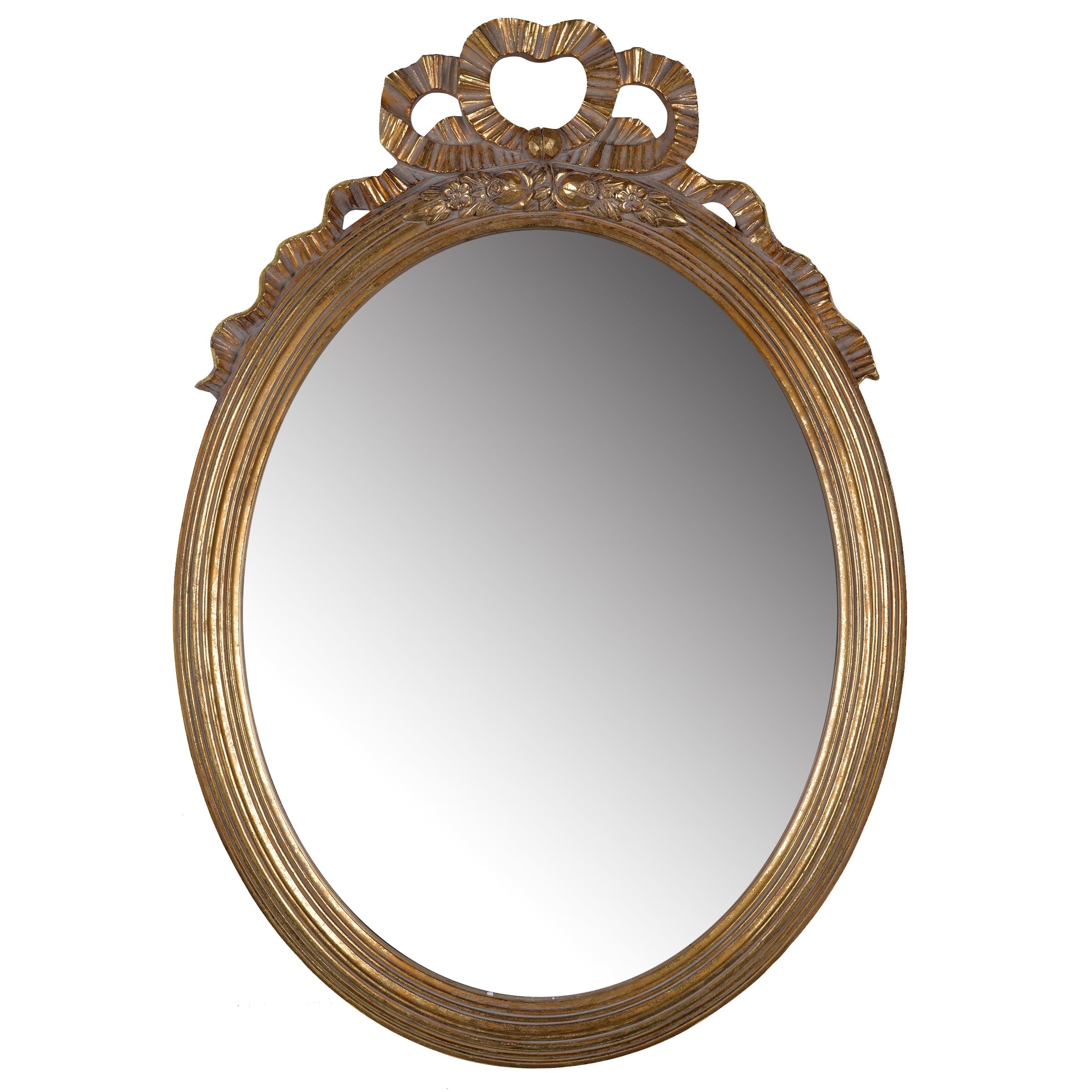 A&B Home Marquis Round Mirror, Gold