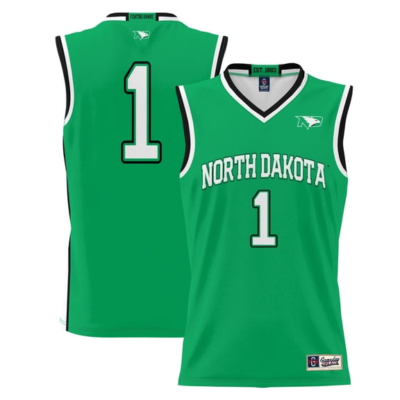 Male GameDay Greats #1  Green North Dakota  Lightweight Basketball Jersey