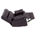 thumbnail image 2 of Manny Dark Brown Faux Leather Upholstery Reclining Chair, 2 of 5