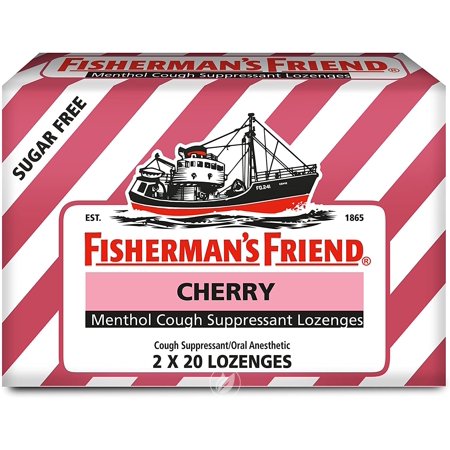 Fisherman's Friend Lozenges - Cherry Sugar Free, Size 2/20 CT, Pack of 12