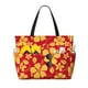thumbnail image 1 of Easygdp Red Vintage Flowers Bolsa de Viaje de Playa de Gran Capacidad, Bolsa Tote Perfecta para la Playa, Escapadas de Fin de Semana y Viajes, 1 of 7