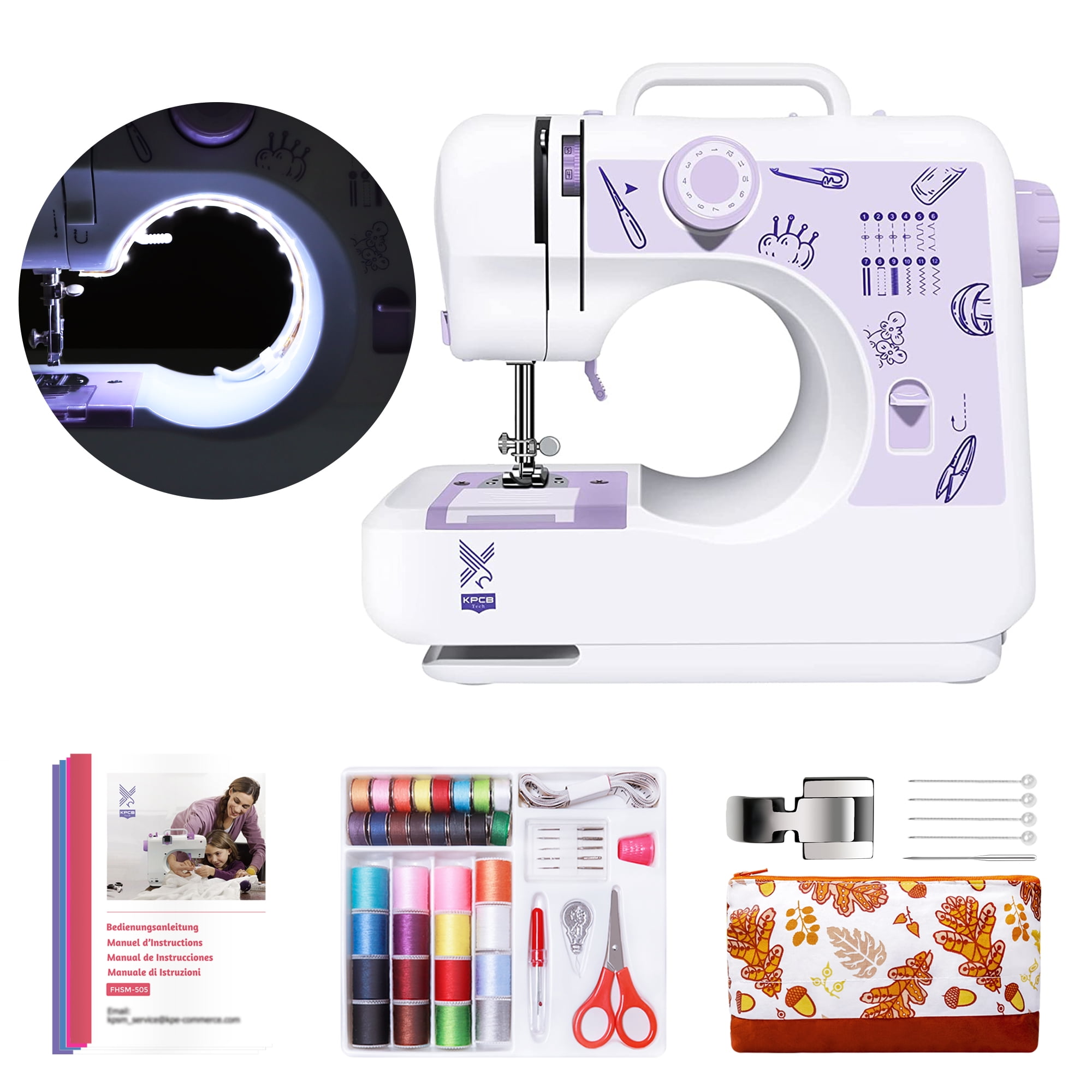 KPCB Tech Sewing Machine for Beginners 12 Stitches, Upgraded Electric