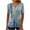 Blue-women floral top, variant on Floral Shirt for Women Short Sleeve Button V Neck Henley Shirts Casual Front Pleated Hide Belly Tunic Tops,Sky Blue,L