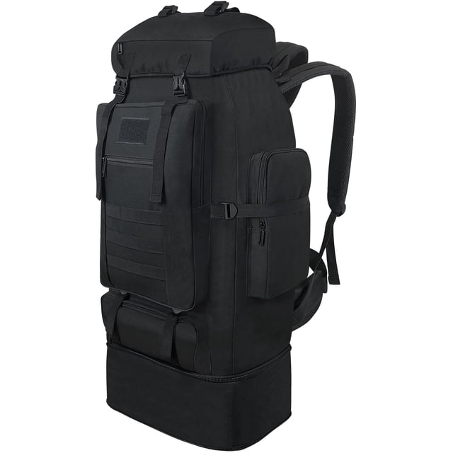 Mochila de Senderismo Vaupan 100L Expandible Impermeable MOLLE Negra