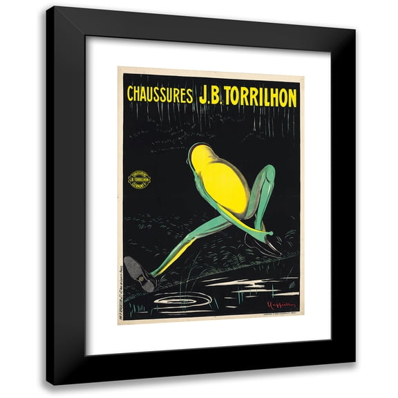 Leonetto Cappiello 11x14 Black Modern Framed Museum Art Print Titled - Chaussures J.B. Torrilhon (C.1920)