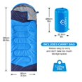 thumbnail image 2 of oaskys Saco de Dormir para Acampar - Clima cálido y Fresco para 3 Estaciones - Verano Primavera Otoño Ligero Impermeable para Adultos y niños - Equipo de Camping, Viajes y al Aire Libre, 2 of 5