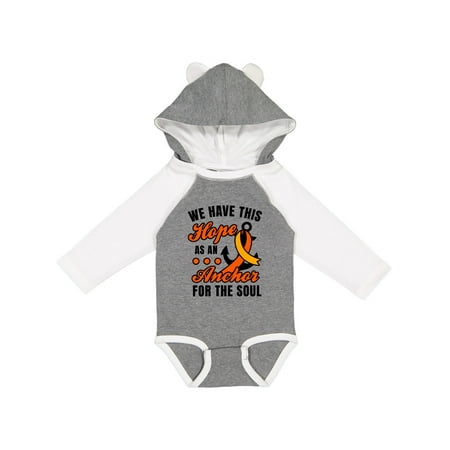 

Inktastic Leukemia Awareness We Have This Hope Anchor for the Soul Gift Baby Boy or Baby Girl Long Sleeve Bodysuit