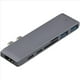 thumbnail image 1 of 7 en 1 Dual USB Tipo C Hub USB Tipo C Adaptador con Compatible SD/TF Lector de Tarjetas para 12.13.15.16-17 Pro B, 1 of 9