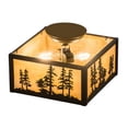 thumbnail image 5 of Meyda Tiffany 167261 Tall Pines 2 Light 14" Wide Semi-Flush Square Ceiling Fixture -, 5 of 5