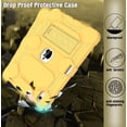 thumbnail image 4 of Funda CCMAO para iPad 10ª Generación 10.9 pulgadas 2022, iPad (A16) 11ª Generación 11 pulgadas 2025, con soporte y soporte para lápiz, cubierta protectora híbrida resistente a golpes, Amarilla, 4 of 7