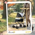 thumbnail image 3 of PawHut Pet stroller for Miniature Dogs, Foldable Dog Stroller, Light Grey, 3 of 10