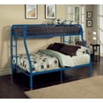 thumbnail image 2 of Home Roots Furniture 286576 60 x 78 x 54 in. Metal Tube Twin Full Bunk Bed - Red, 2 of 6