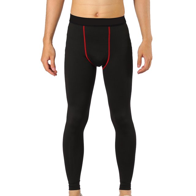 Pantalones largos deportivos para hombre Leggings de entrenamiento para correr Pantalones de ejercicio (Negro S)