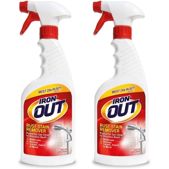 Iron Out Rust Stain Remover Spray Gel, 16 Fl. Oz. Bottle 2 Pack, n/a
