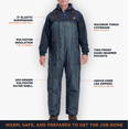 thumbnail image 4 of RefrigiWear Econo-Tuff High Bib Overalls - Durable, Insulated, Waterproof Workwear for Extreme Cold, 4 of 7