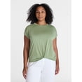 thumbnail image 2 of Time and Tru Women's Twist Front Top, Sizes XS-XXXL, 2 of 5