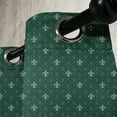thumbnail image 3 of Ambesonne Fleur De Lis Grommet Curtain, Royal Floral Forms, 50" x 108", Hunter and Sage Green, 3 of 6