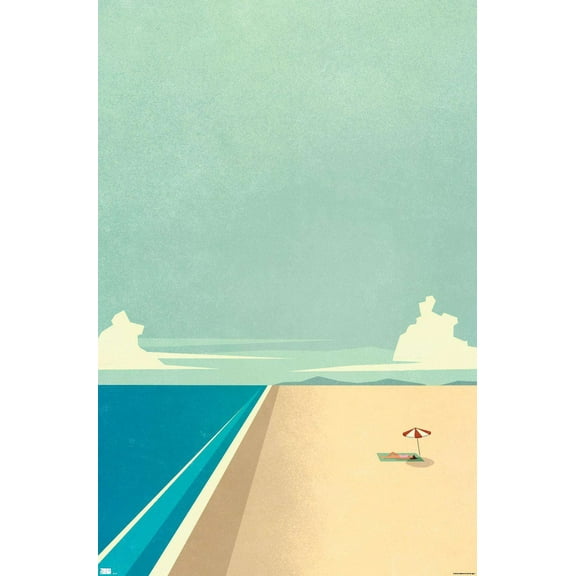 Art Deco - Beach Wall Poster, 22.375" x 34"