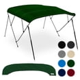 thumbnail image 1 of NEH 4-Bow Boat Bimini Top Boat Cover w/ Rear Support Poles 85-90"W, Fade-Proof, 900D Marine Canvas, Storage Boot, Sun Shade Canopy for Pontoon, V-Hull, Fishing, Jon Boat - 8'L x 54"H (Hunter Green), 1 of 9