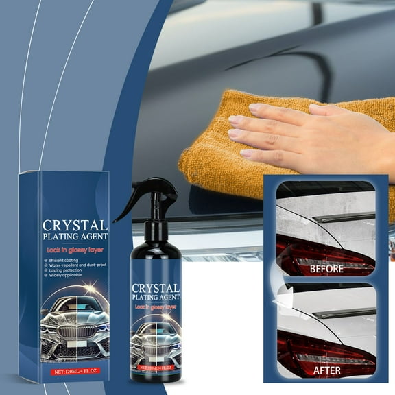 Car Coating Spray, Paint Scratch Remover & Polishing Kit, Protects Plastic & Vinyl Surfaces, Long-Lasting UV Protection, 120ml, Easy to Apply for Interior & Exterior Use, Prevents Fading