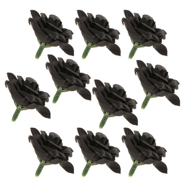 10x Rosas Artificiales Cabezas De Flores De Pinza De cabellero Ramillete DIY Decoración Artesanía 8 Macarena Flores artificiales