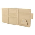 thumbnail image 3 of LOVIVER Car Sun Visor Organizer Storage Pocket PU Leather Beige without Zipper, 3 of 8