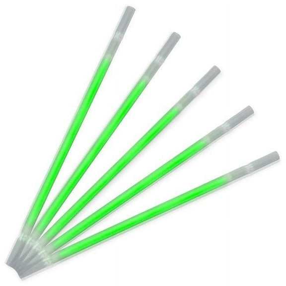 Blinkee 25 Green Glow Drinking Straws - Pack of 25