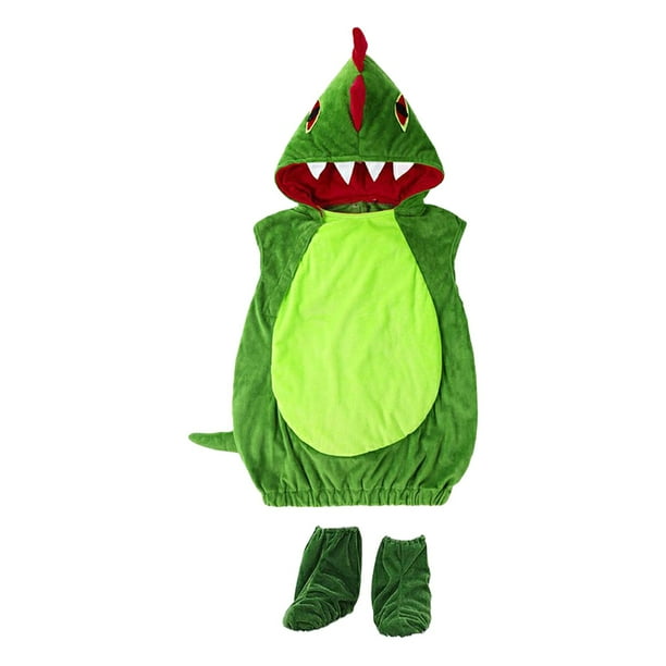 Disfraz de dinosaurio para niños con capucha, cómodo, adorable y decorativo. M verde