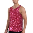 thumbnail image 2 of Salouo Pink Glitter for Men's Tank Tops,Sleeveless Muscle Shirts for Men Quick Dry Workout Tank Top Gym Muscle Tee Fitness Bodybuilding Sleeveless T Shirt-Large, 2 of 7