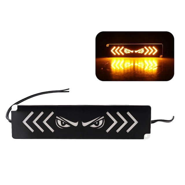 Universal 12V LED Strobe Warning Light, High-Visibility Demon Eye Design for Safety, Easy Non-Destructive Mounting on Vehicles