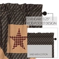 thumbnail image 3 of VHC Brands Patriotic Patch Kitchen Window Curtains Star, Block Valance Pleated , Red, 20x72, 3 of 4