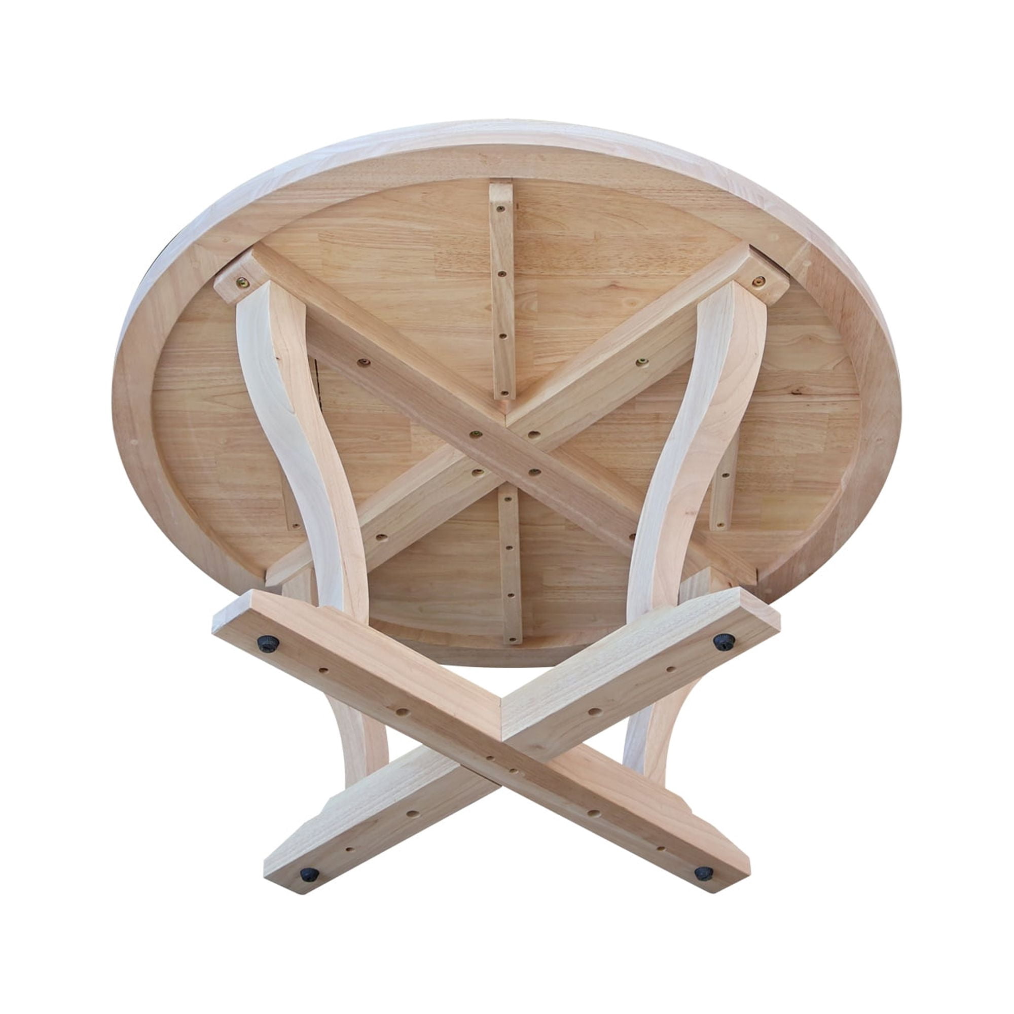 International Concepts LaCasa Solid Wood Round Coffee Table - Unfinished