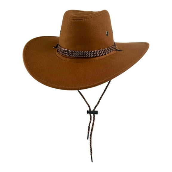 "Vintage Suede Cowboy Hat British Style Western Rancher Hat For Unisex" Cowboys Hat 7 5/8 Hard Hat Cowboy Style Gardening Hats for Men Cowboy Western Hats for Women Leather Hatband Sombrero Hats Adult