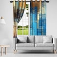 thumbnail image 6 of Lfeey Rustic Wooden Blackout Curtains, Vintage Wood Panel Texture, Bedroom Living Room Curtains, 42"x108", 2 Panels, 6 of 6