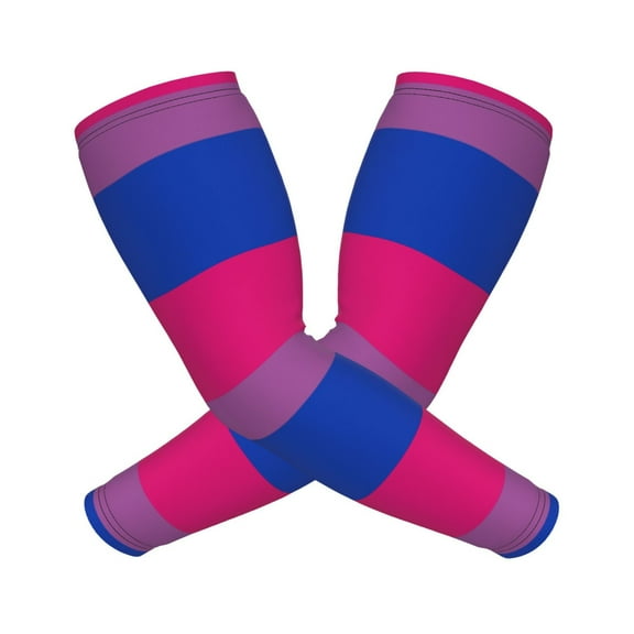 Bisexual Pride Flag Compression Sports Arm Sleeve Baseball Football Basketball For Men And Women